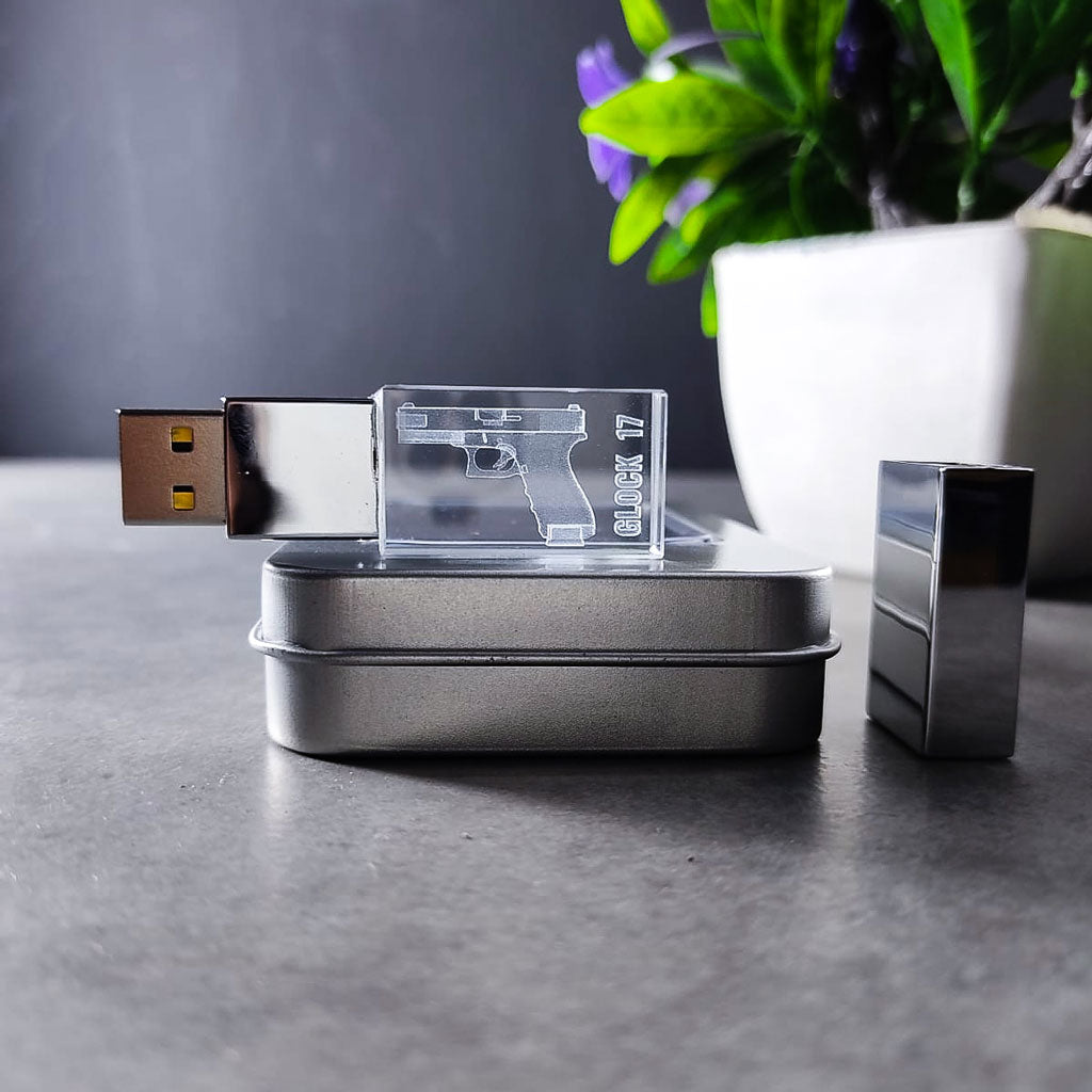 personalized engraved 3d laser crystal pen drive | Crystal Moments