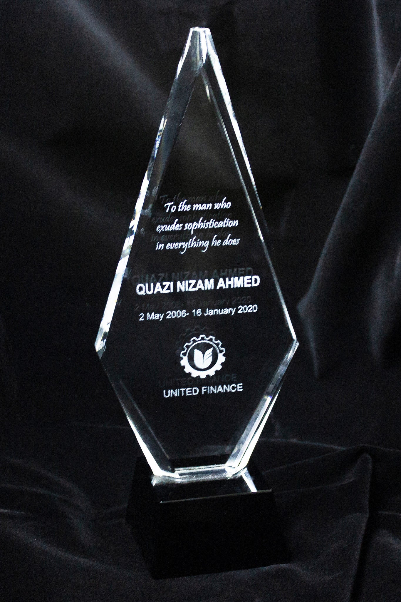 Crystal Plaque Tower Pyramid - Crystal Moments