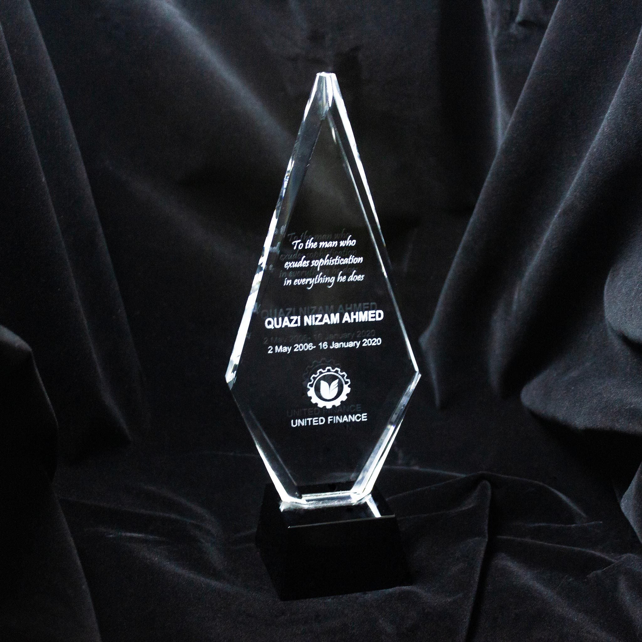 Crystal Plaque Tower Pyramid - Crystal Moments