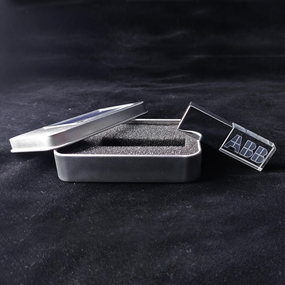 logo branded 3d laser engraved customized crystal pen drive