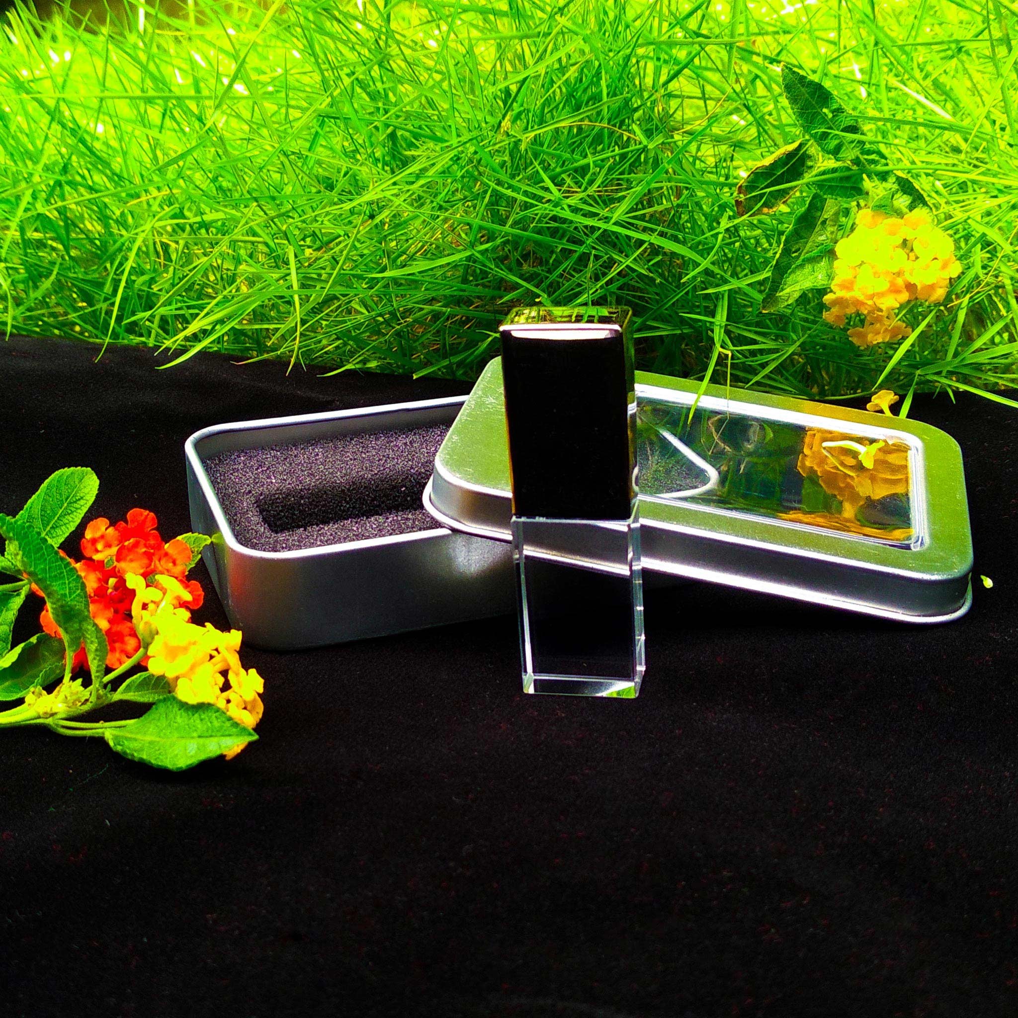logo branded 3d laser engraved customized crystal pen drive