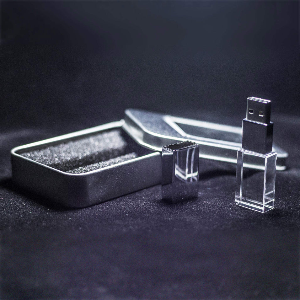 logo branded 3d laser engraved customized crystal pen drive