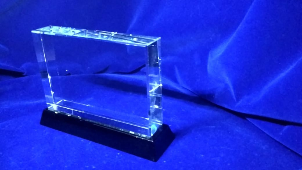 Crystal Award Block with Base - Crystal Moments