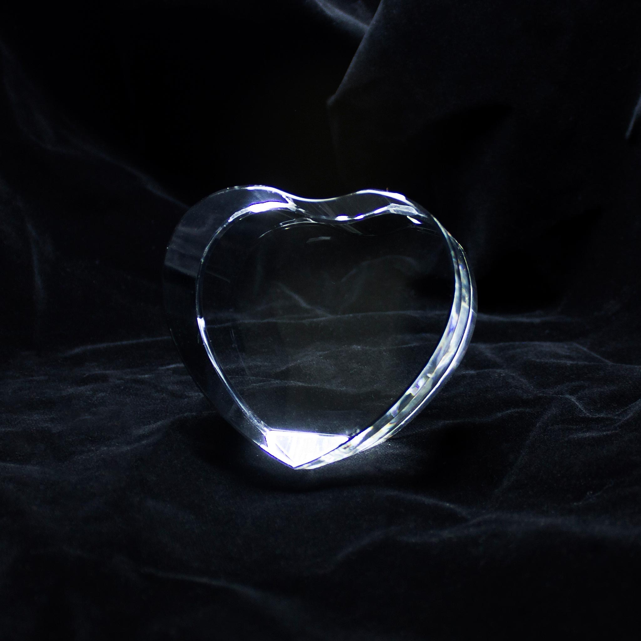 Personalized Heart Shape 3d Photo Crystal - Crystal Moments