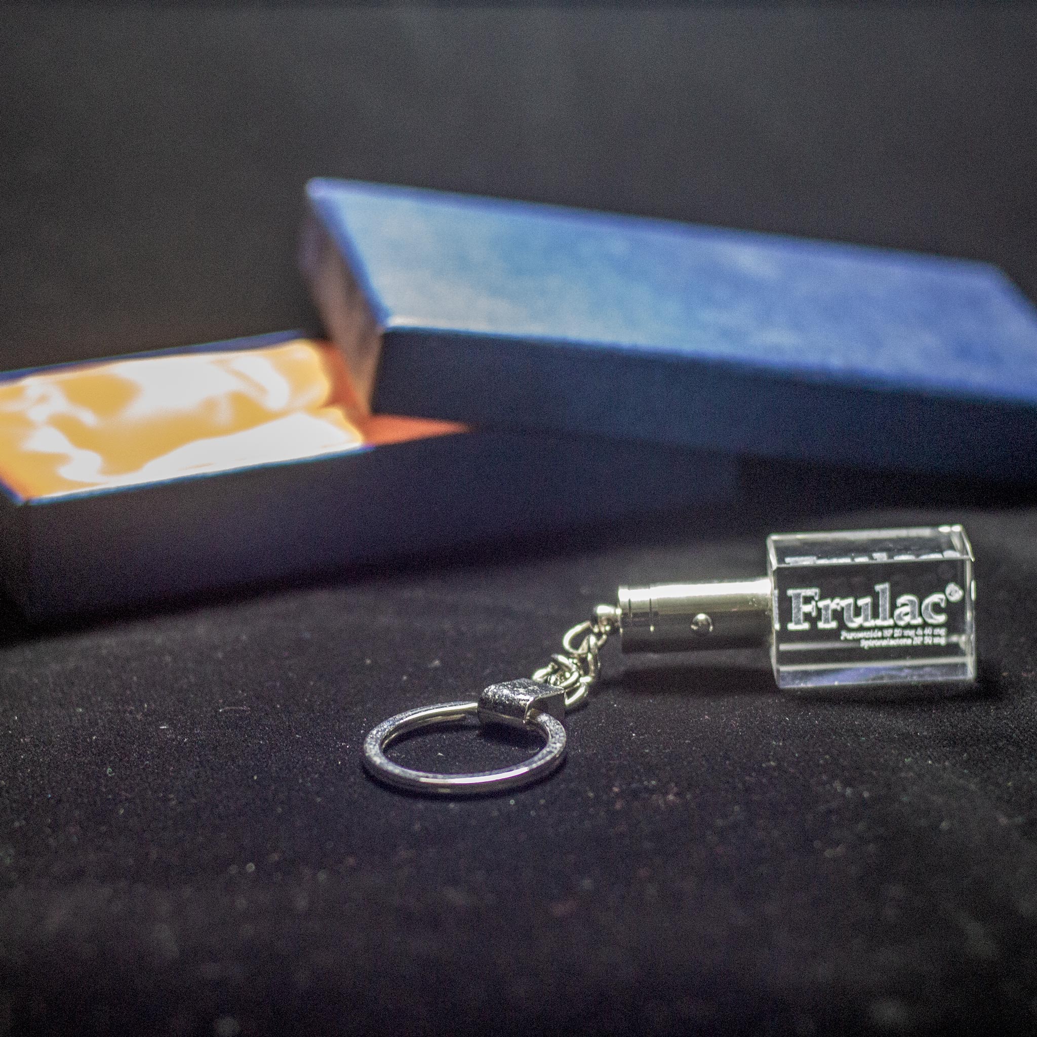 Personalized 3d Laser Rectangle Crystal Key Chains Key Ring - Crystal Moments