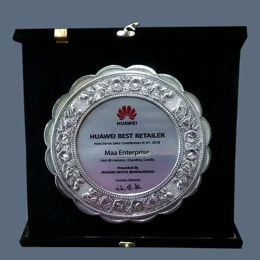 Silver Plated Box Folding Custom Wooden Plaque - Crystal Moments