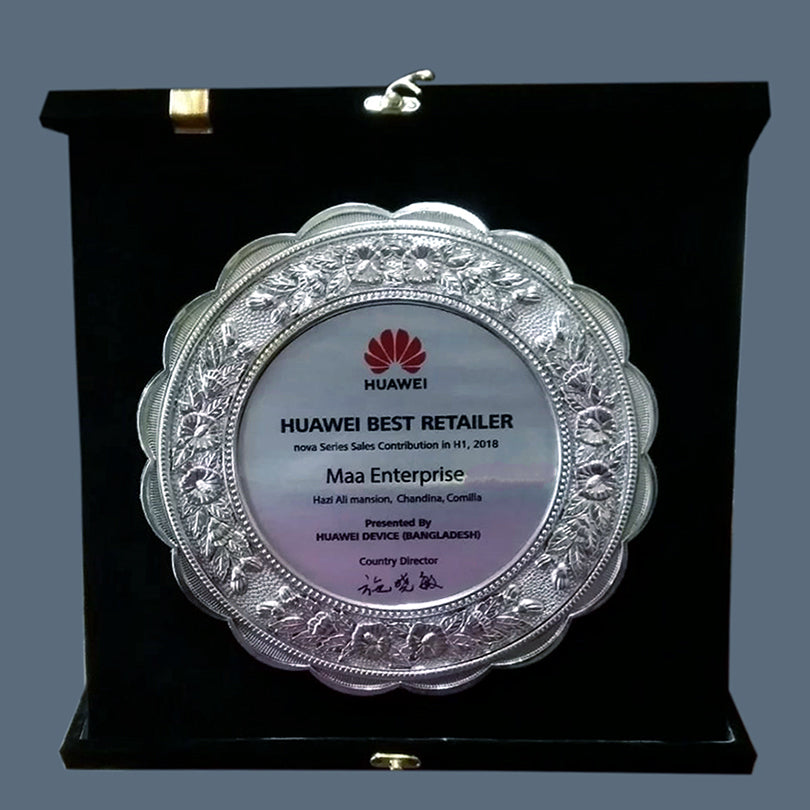 Silver Plated Box Folding Custom Wooden Plaque - Crystal Moments