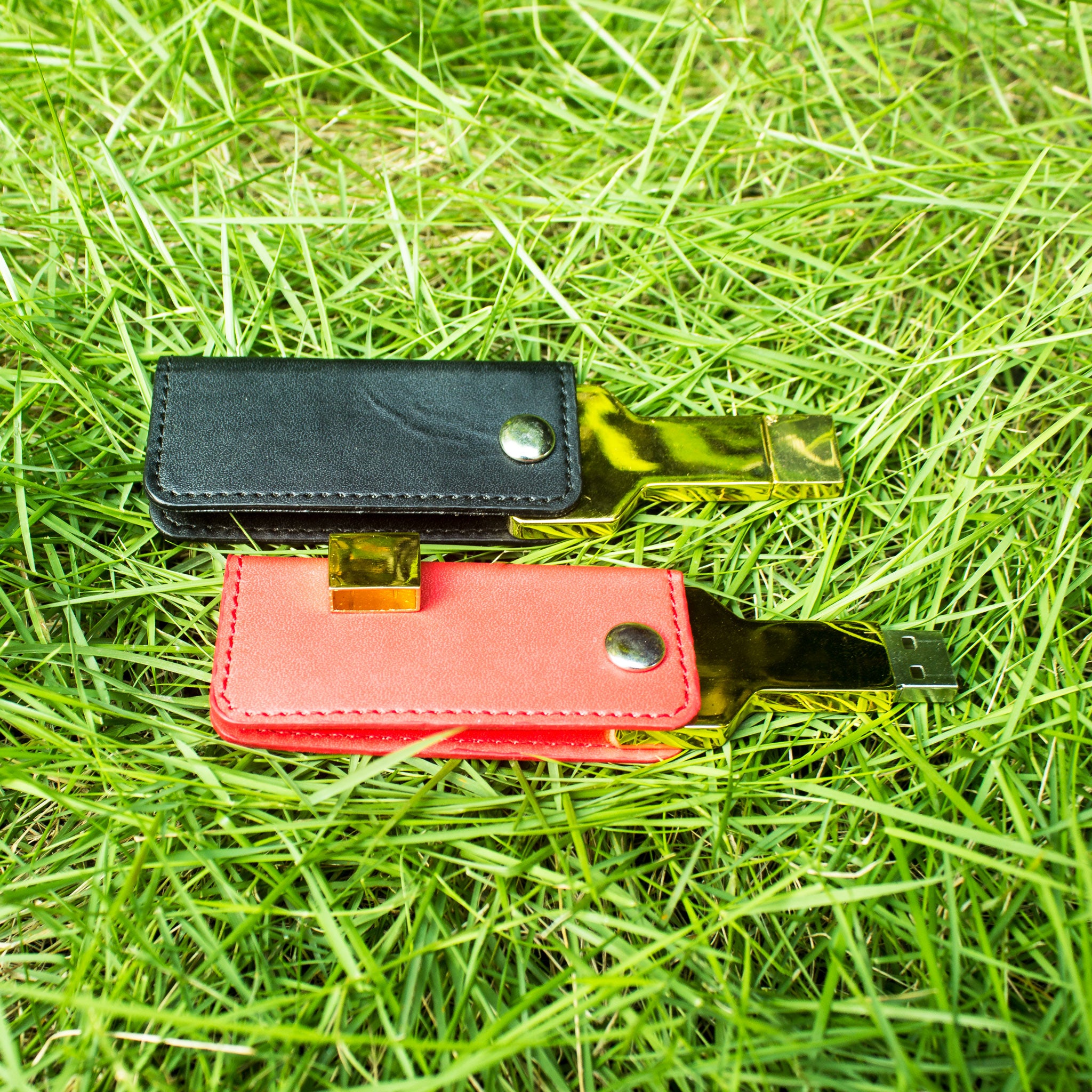 customized logo branded engraved leather pen drive