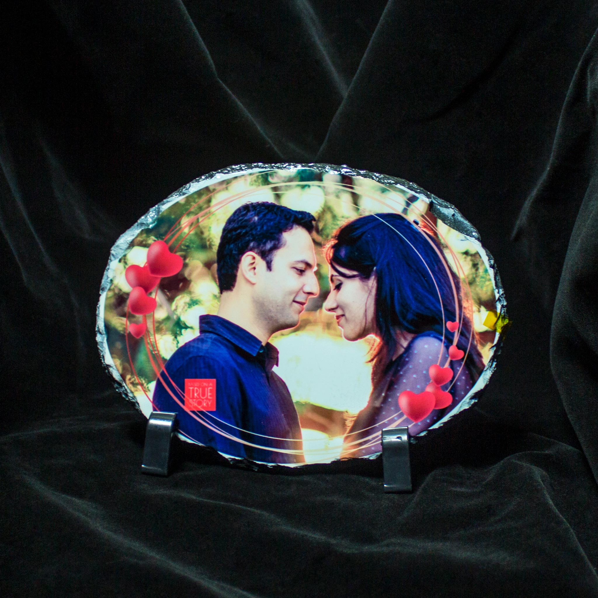Oval Rock (Stone) Color Photo Frame - Crystal Moments