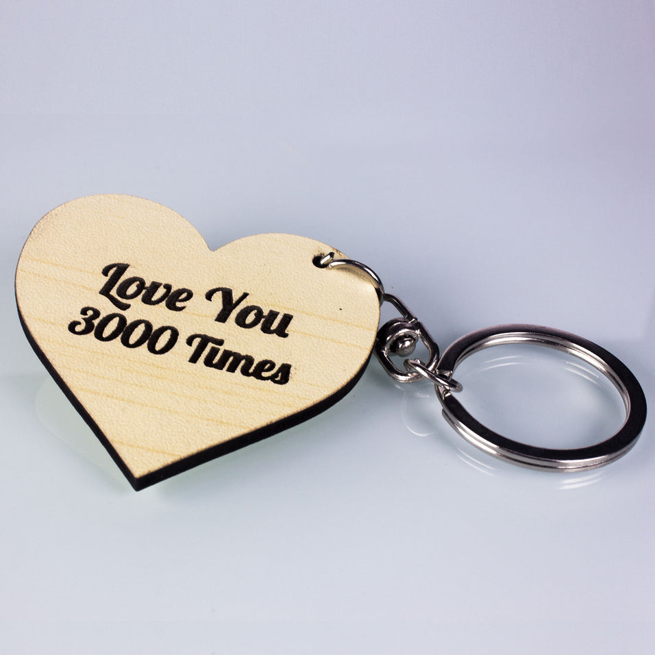 Wooden Key Ring Heart