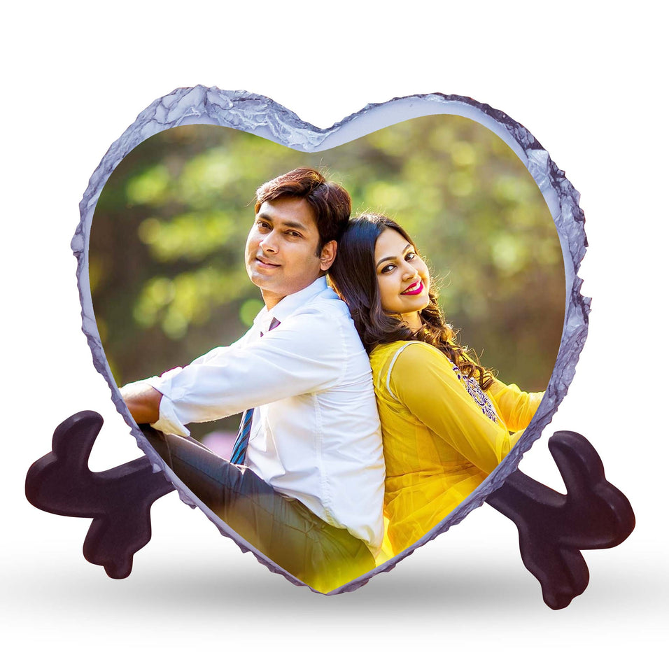 personalized stone heart frame home decor gift