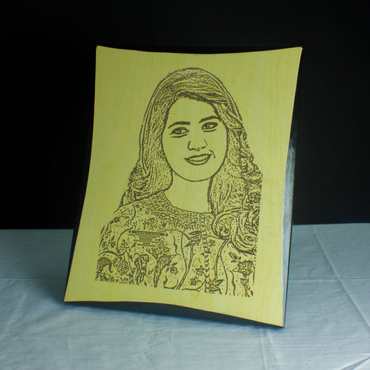 Wooden Photo Frame Curved